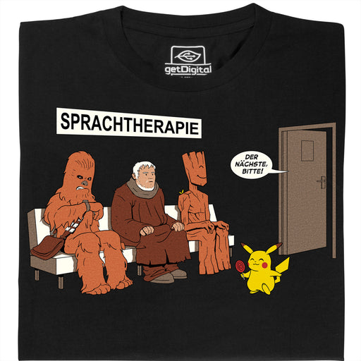 Sprachtherapie - Hauptansicht T-Shirt Schwarz