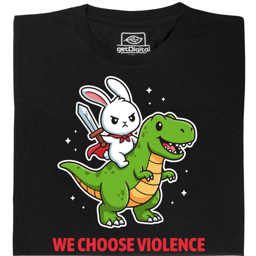 We Choose Violence - Vista principal Camiseta Negro