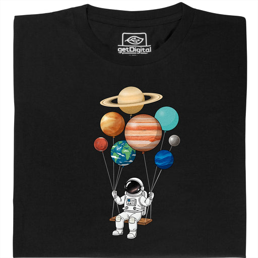 Cosmic Swing - Vooraanzicht T-shirt Zwart