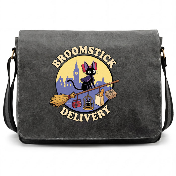 Broomstick Delivery - De Kat Neemt de Bezorgservice Over - Vooraanzicht Tas