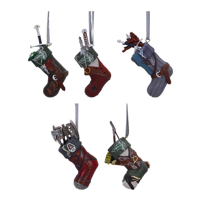 Der Herr der Ringe Christbaumschmuck Weihnachtsstrumpf: alle fünf Figuren