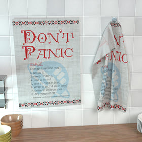 Tea towel: Don't Panic
