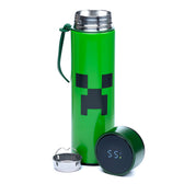 Bottiglia per bere Minecraft Creeper con termometro digitale