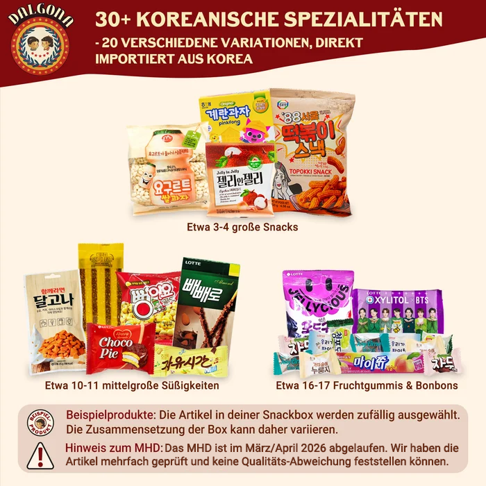 Caja de Snacks Dalgona Corea "Rescate" - Gratis en lugar de tirar