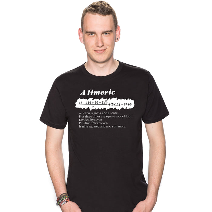 A Limerick - Math poem with equation - T-shirt Man Colin
