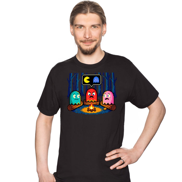 8-Bit Lagerfeuer - T-Shirt Mann David