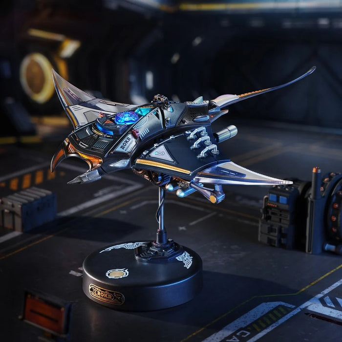 Mechanical Manta Ray 3D Electronic Metal Building Kit with Lighting