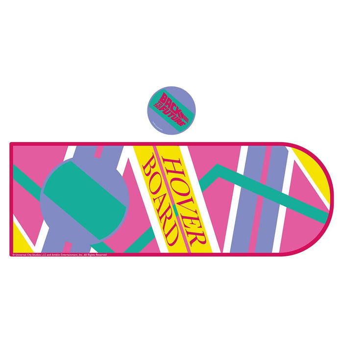 Set de Alfombrilla XL para Escritorio &amp; Posavasos Back to the Future Hoverboard