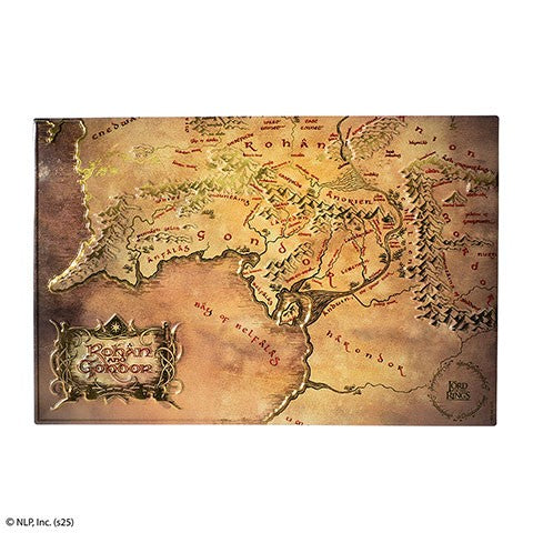 Lord of the Rings Metal Map - Rohan and Gondor (20x30 cm)