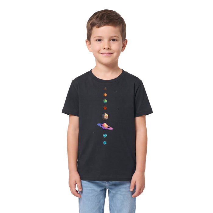 Würfelplaneten - Kindershirt Model Junge 2