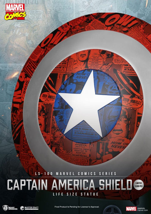 Captain America Schild in Lebensgröße (Comic-Edition)