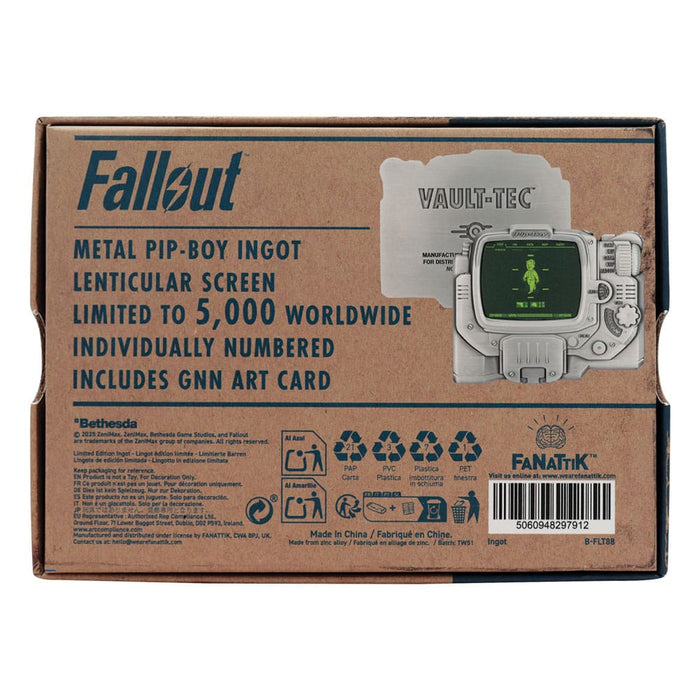 Fallout Pip-Boy Lingote de Metal (edición limitada, 5000 unidades)