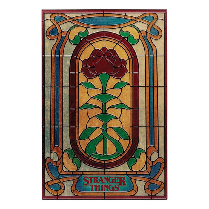 Stranger Things Wandschild Creel House Buntglasfenster