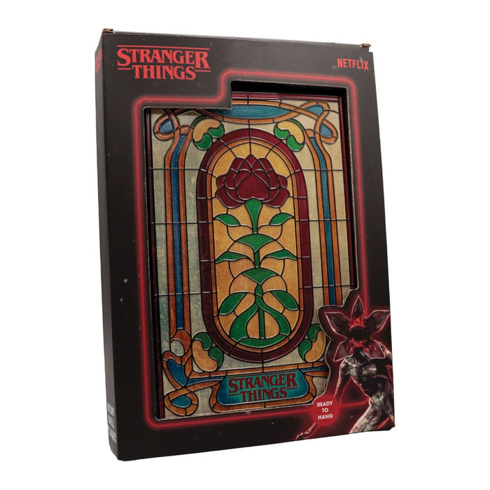Stranger Things Wandschild Creel House Buntglasfenster