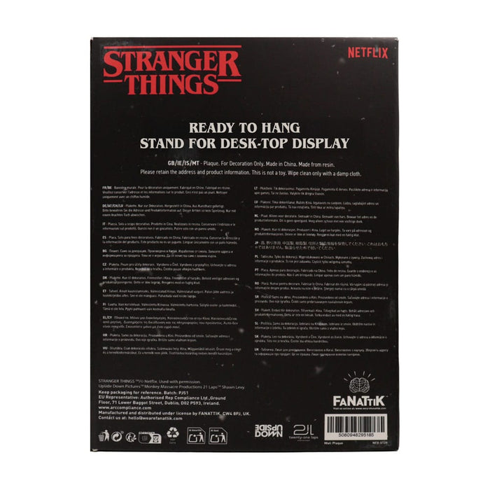 Stranger Things Wandschild Creel House Buntglasfenster