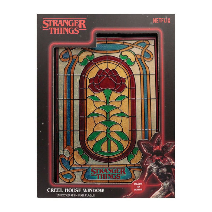 Stranger Things Wandschild Creel House Buntglasfenster