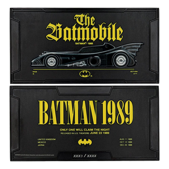 Lingotto di metallo Batman Batmobile 1989 (edizione limitata)