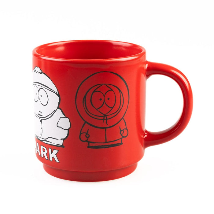 Set de tazas de South Park (4 tazas de cerámica apilables con soporte)