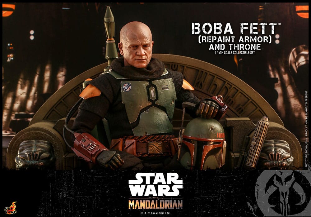 Figura Star Wars The Mandalorian Boba Fett con Trono escala 1:6 Special Edition