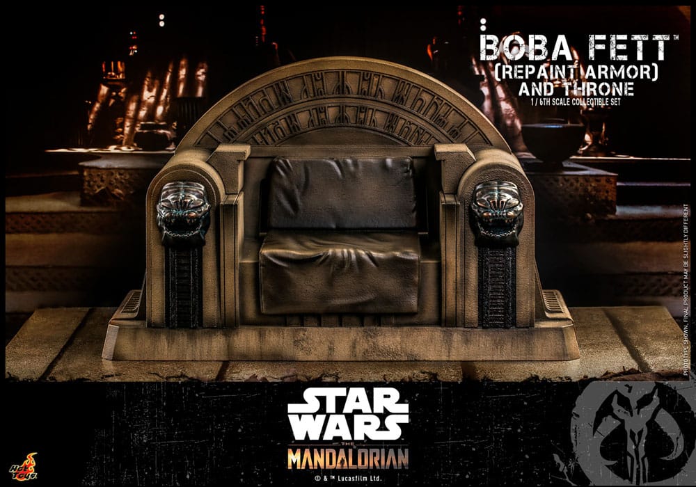 Figura Star Wars The Mandalorian Boba Fett con Trono escala 1:6 Special Edition