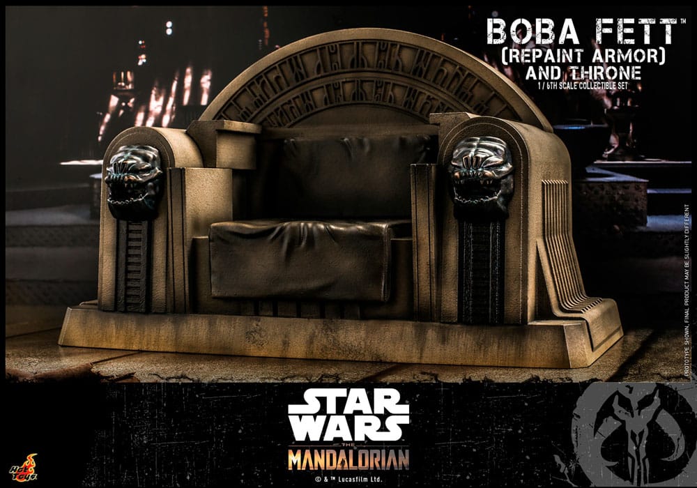 Figura Star Wars The Mandalorian Boba Fett con Trono escala 1:6 Special Edition