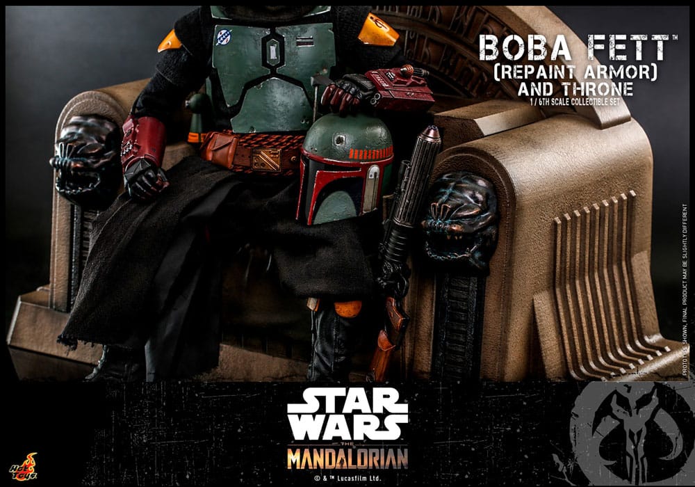 Figura Star Wars The Mandalorian Boba Fett con Trono escala 1:6 Special Edition