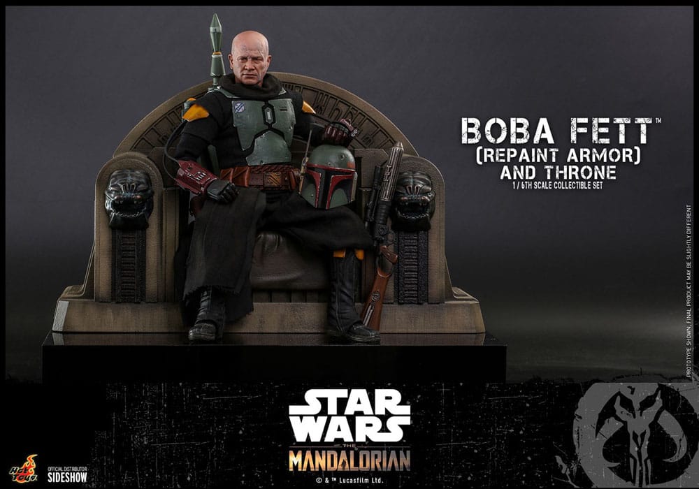 Figura Star Wars The Mandalorian Boba Fett con Trono escala 1:6 Special Edition