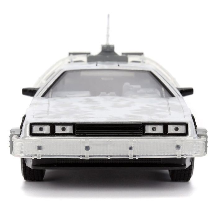 Regreso al futuro coche a escala DeLorean (edición Frost)