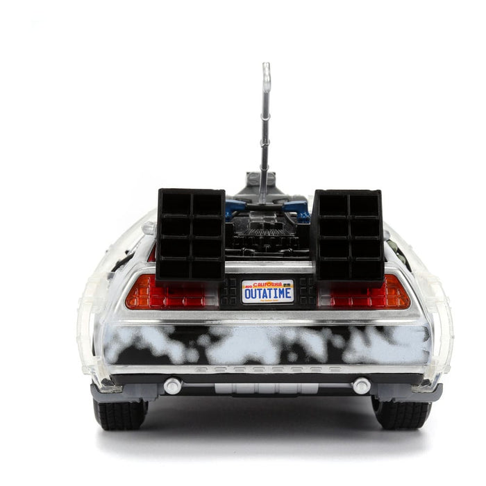 Regreso al futuro coche a escala DeLorean (edición Frost)