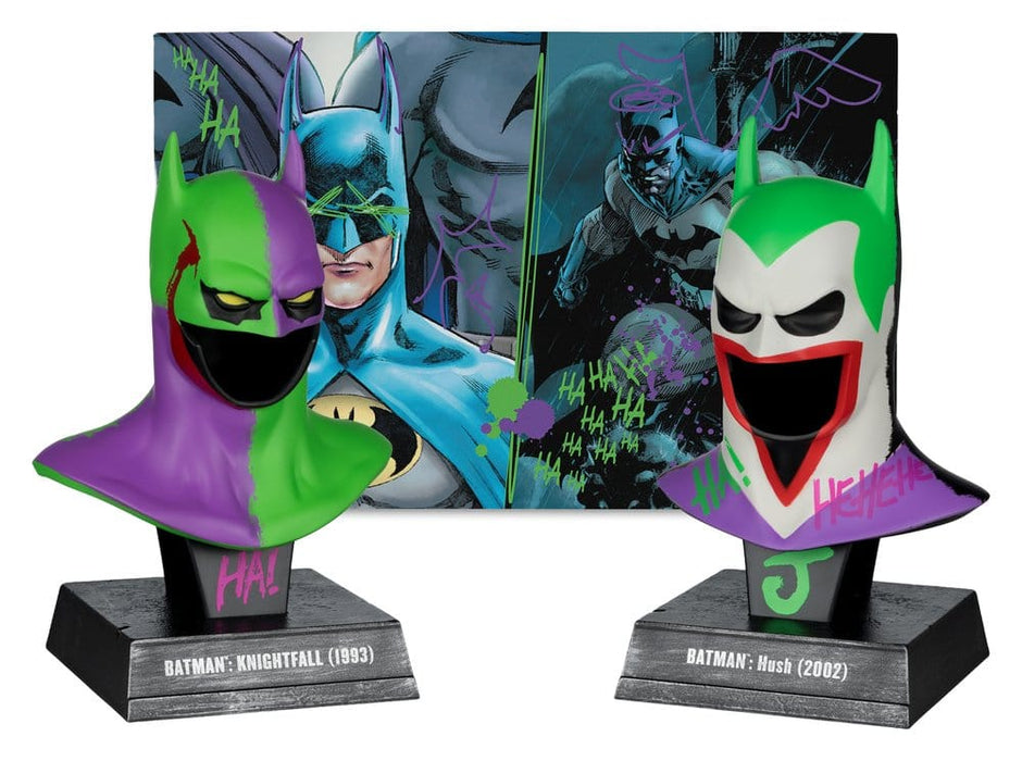 Répliques de masques Batman Knightfall et Hush façon Joker