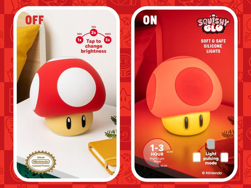 Lámpara de silicona Super Mario Superchampiñón