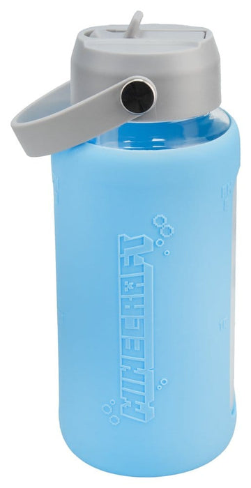 Botella de cristal de Minecraft con funda protectora