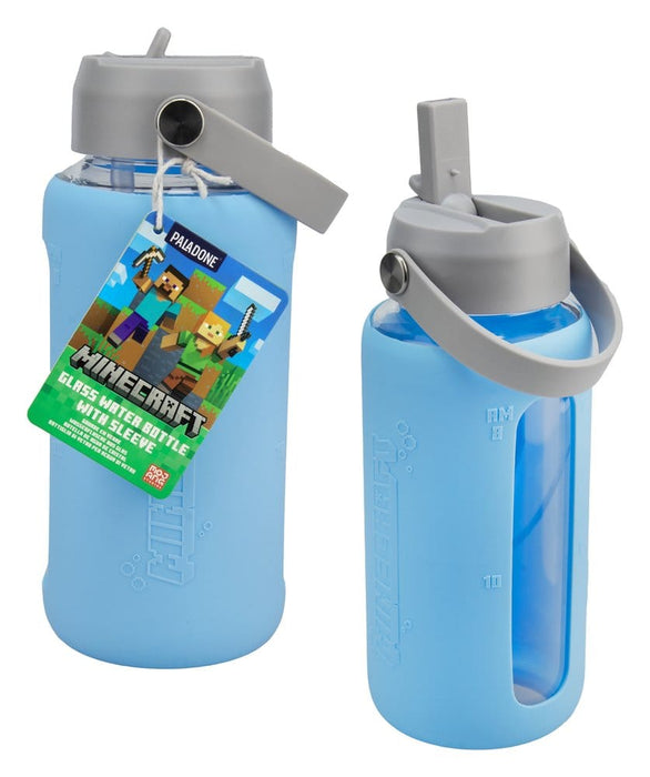 Botella de cristal de Minecraft con funda protectora
