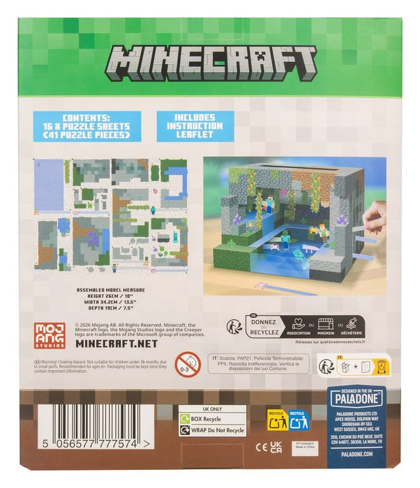 Minecraft 3D-Bausatz Höhlenszene