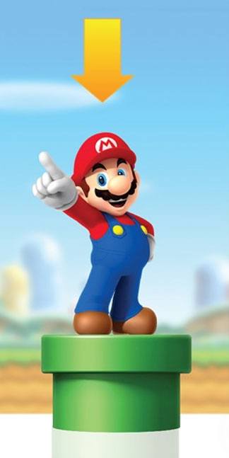 Super Mario Nachtlicht Mario auf Warp-Röhre