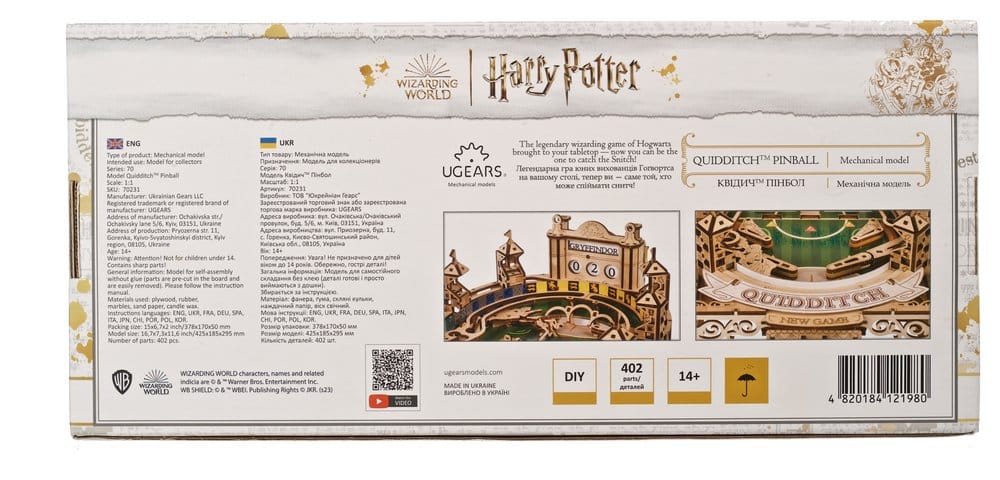 Harry Potter flipper de Quidditch maquette en bois