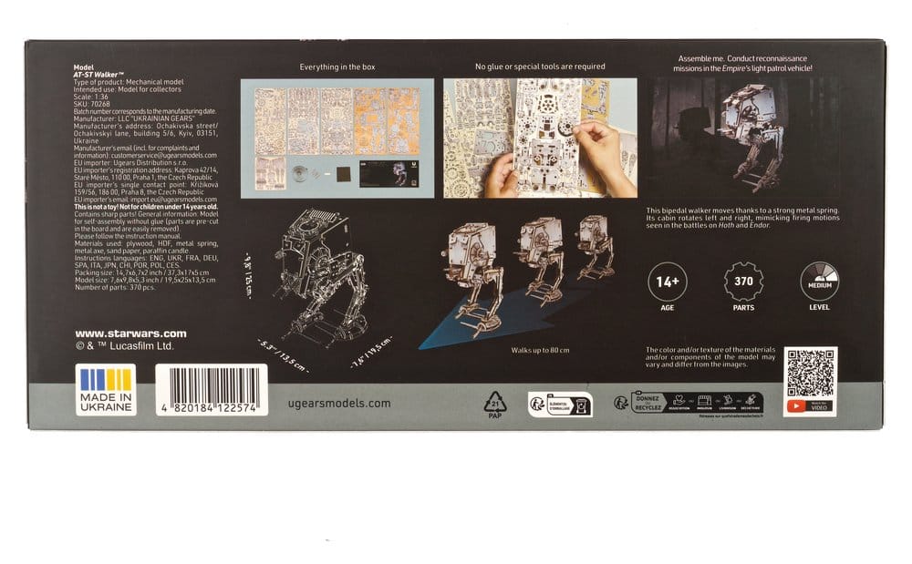 Kit di modellismo in legno Star Wars AT-ST Walker
